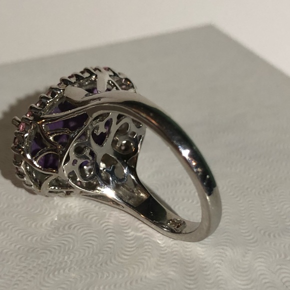 Purple Turquoise & Pink Tourmaline Ring 9.40 ctw - Picture 3 of 4